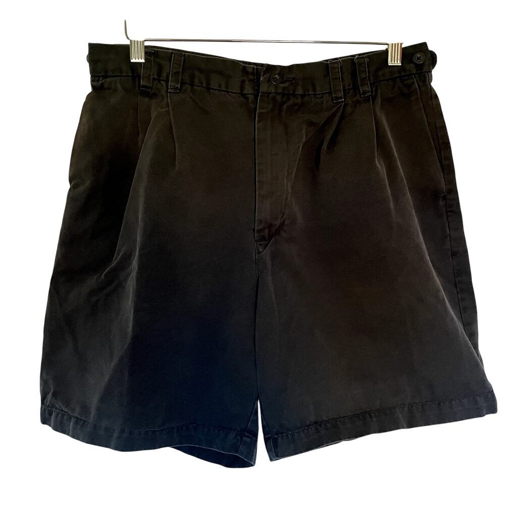 Arrnold Palmer black shorts pleated front men's size 34 cotton blend‎ pockets